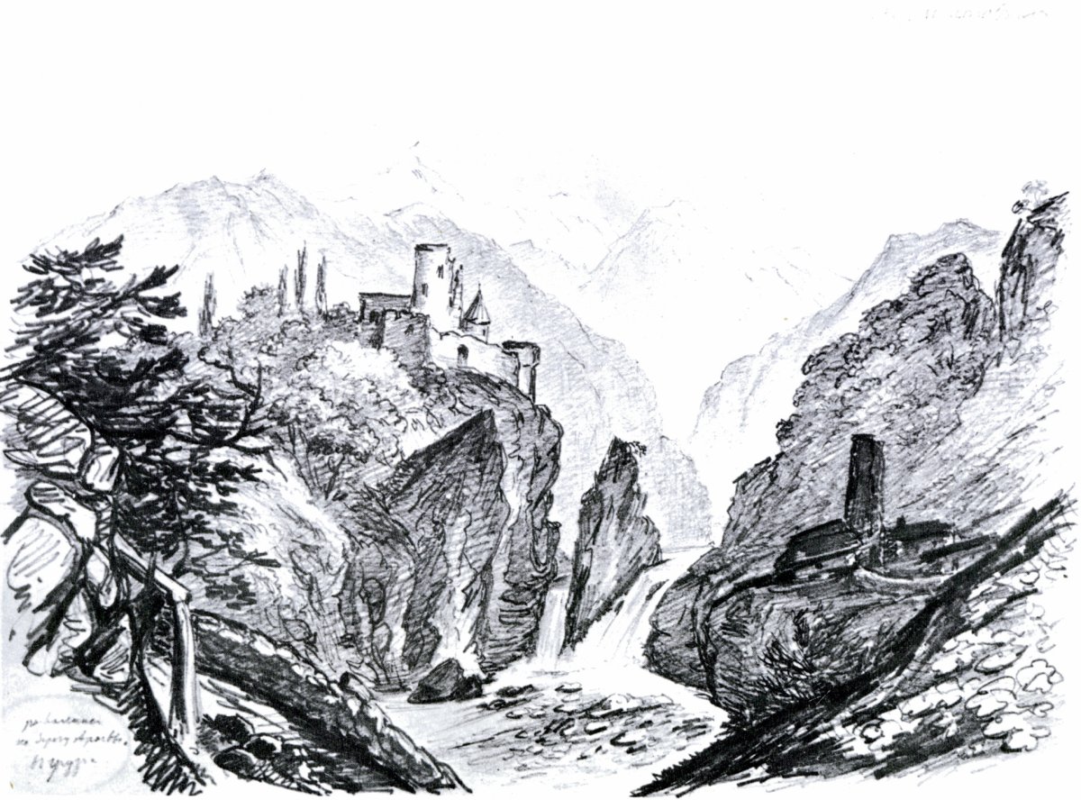 Михаил Лермонтов военно-Грузинская дорога близ Мцхеты