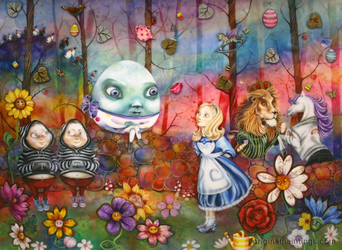 Алиса в Зазеркалье картины