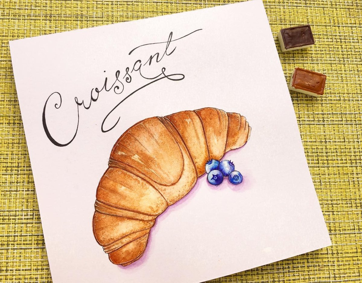 Капучино и круассан