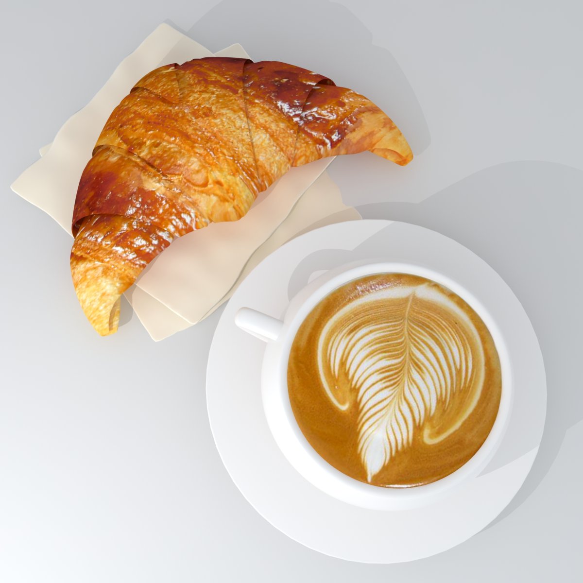 Круассан с Нутеллой и клубникой