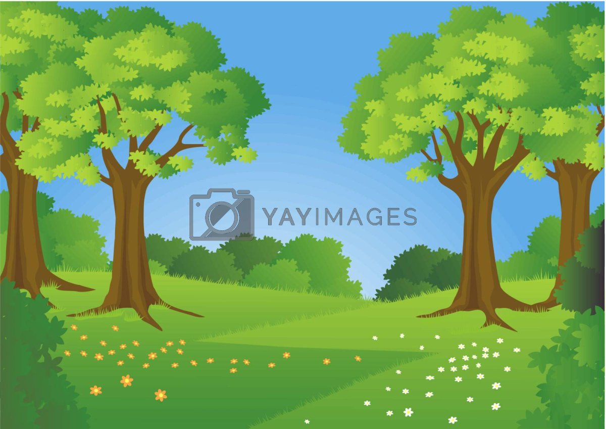 Лес из мультика