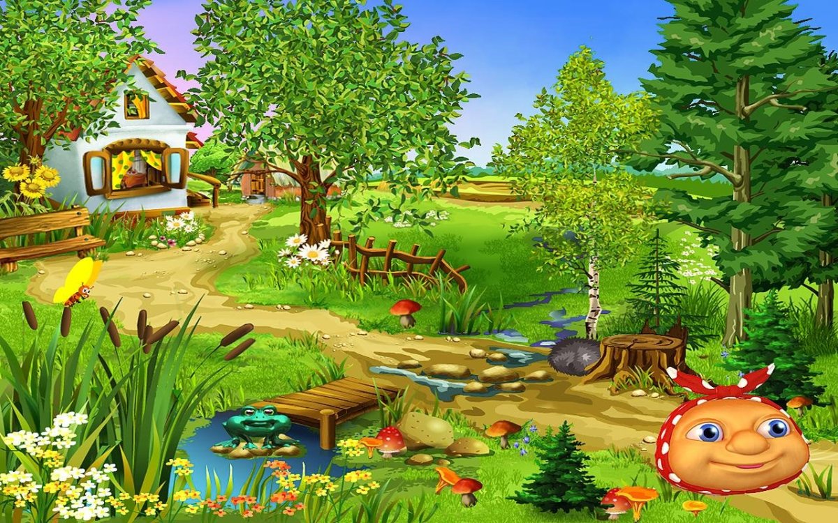 Лесная дорожка вектор