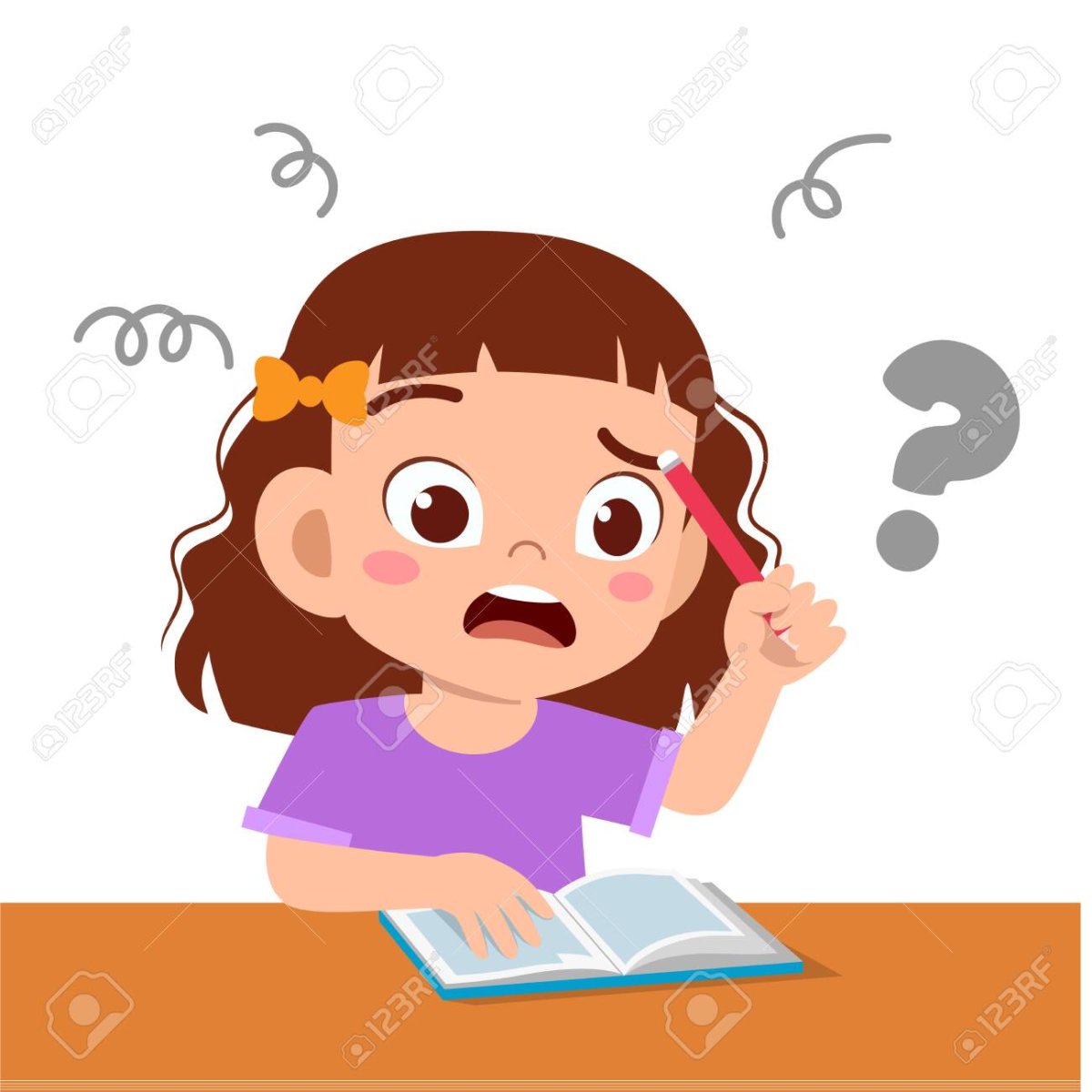 Девочка думает вектор