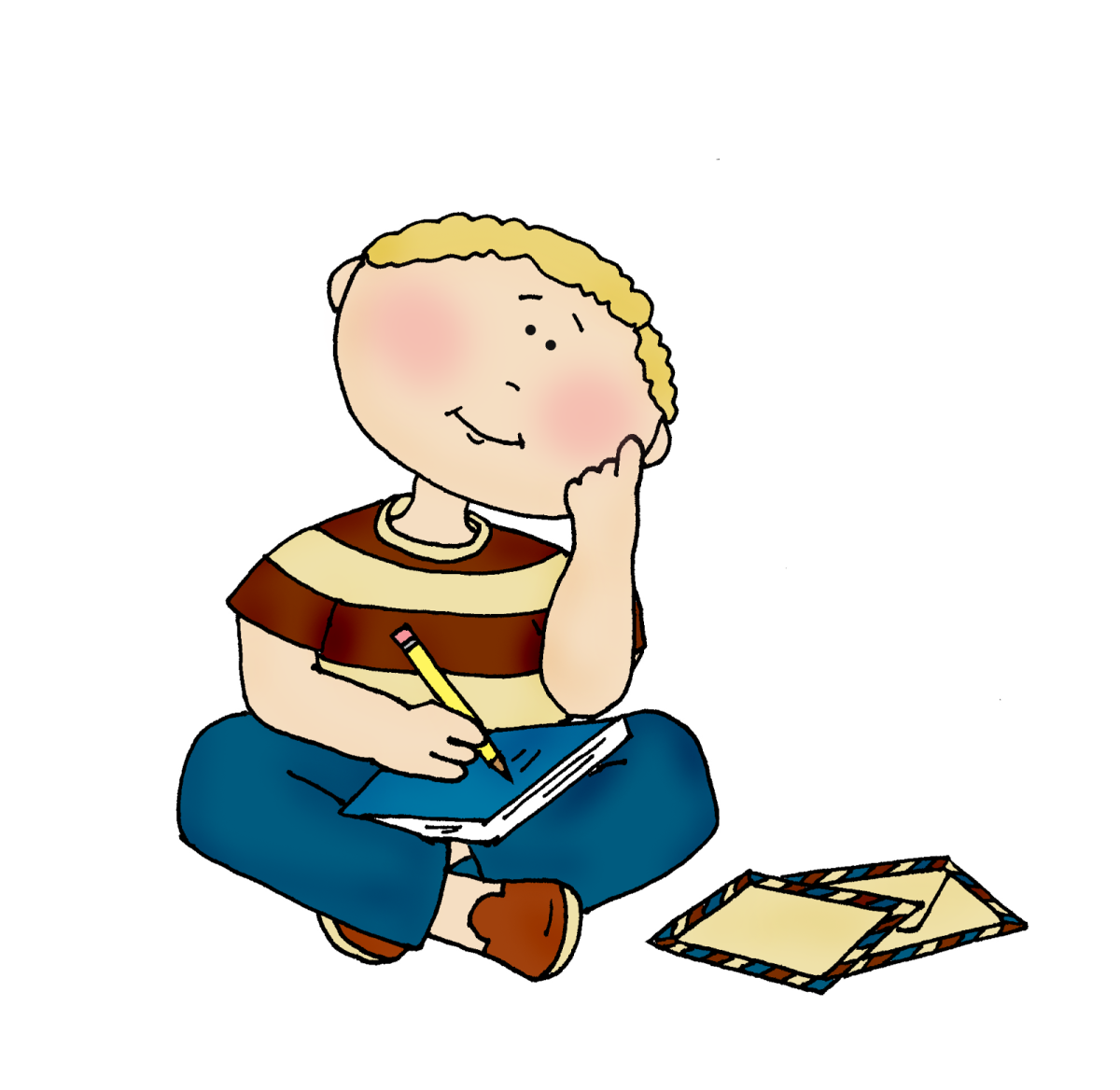 Мальчик думает