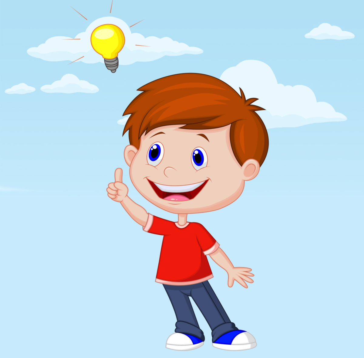 Мальчик думает