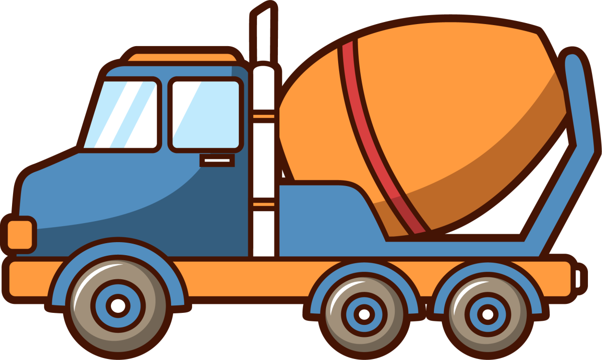 Бетоновоз вектор