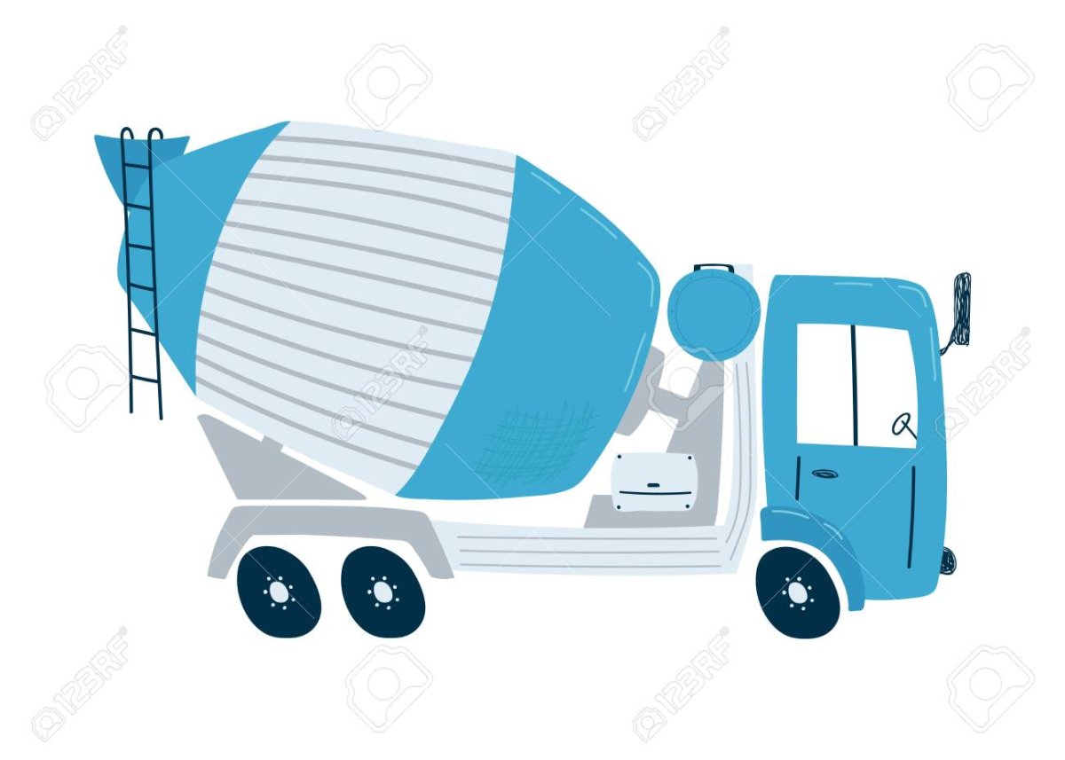 Бетономешалка стройка вектор реклама