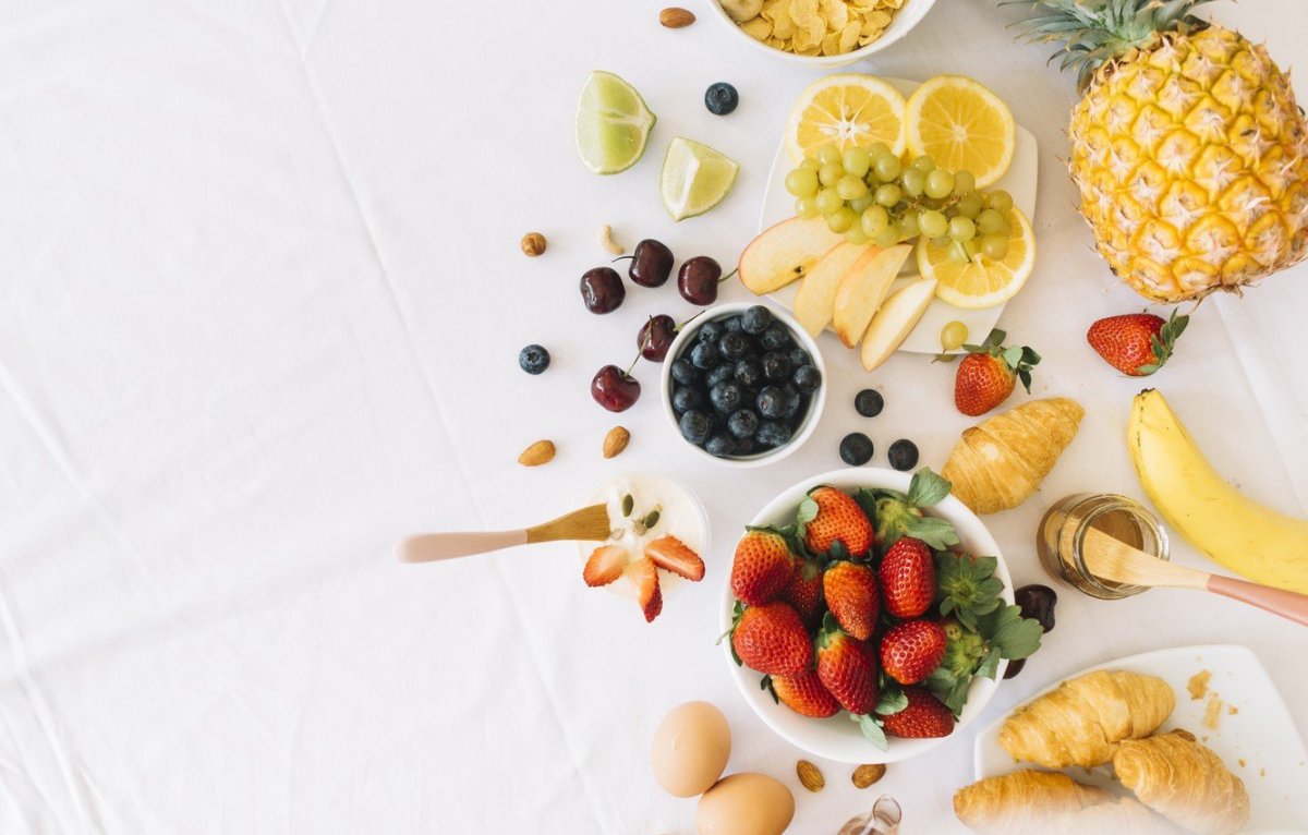 Фрукты вид сверху