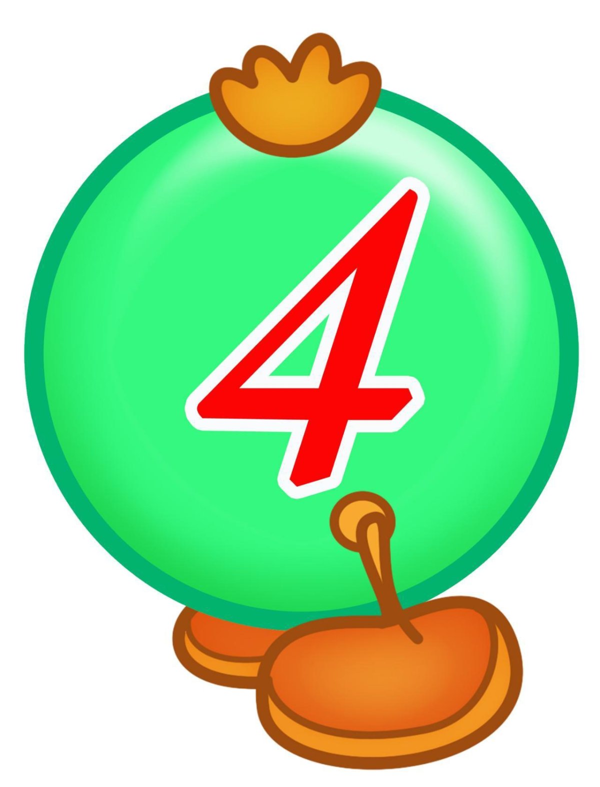 Гусеница с цифрами