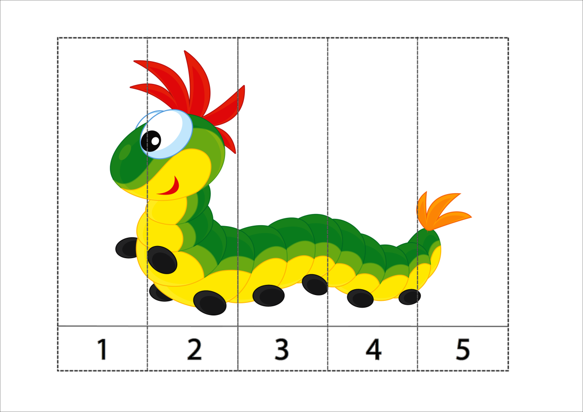 Гусеница задания для детей