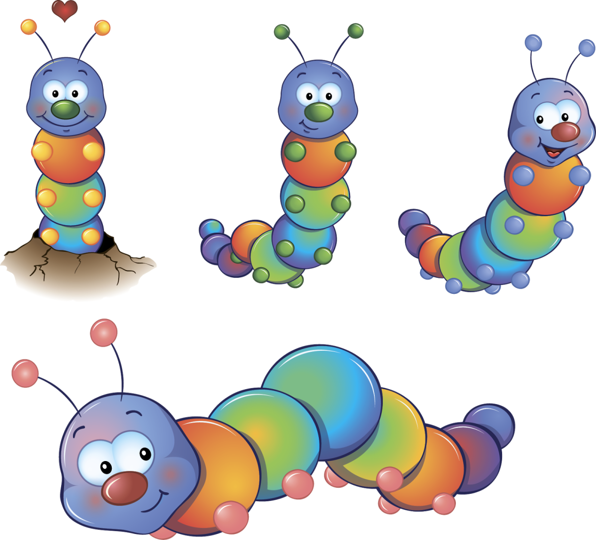 Числовой ряд для дошкольников гусеница