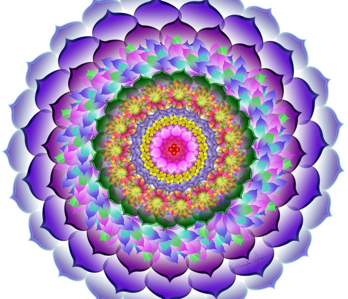 Синяя Мандала Исцеляющая