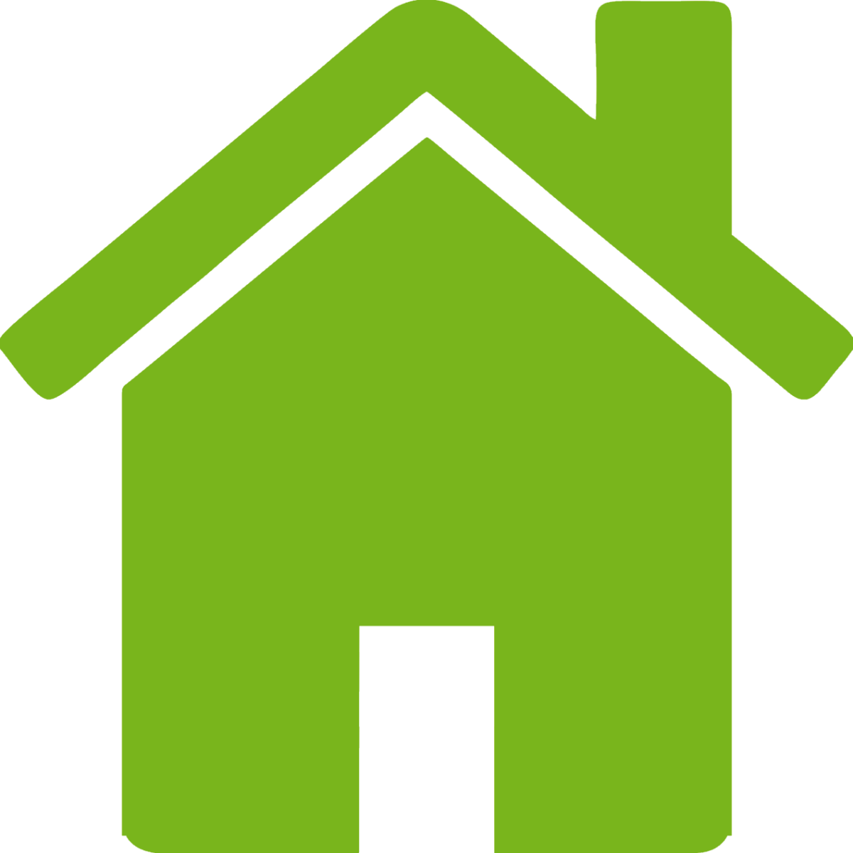 Нарисованный дом с лужайкой