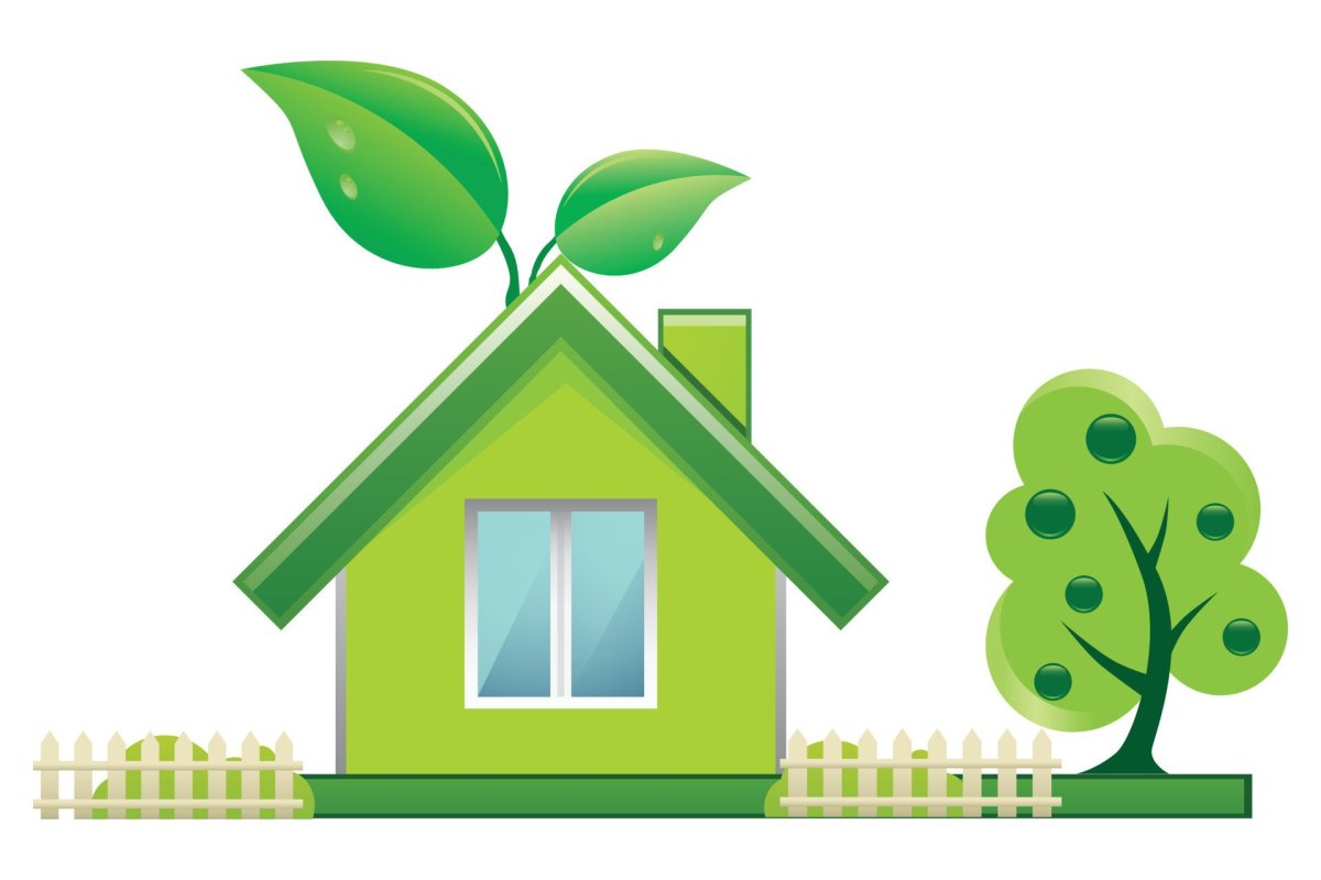Экологичный дом клипарт