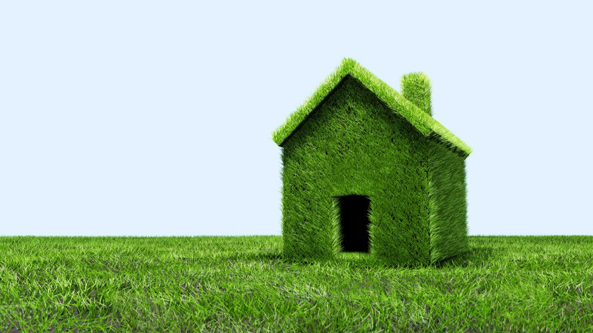 Значок дом зеленый