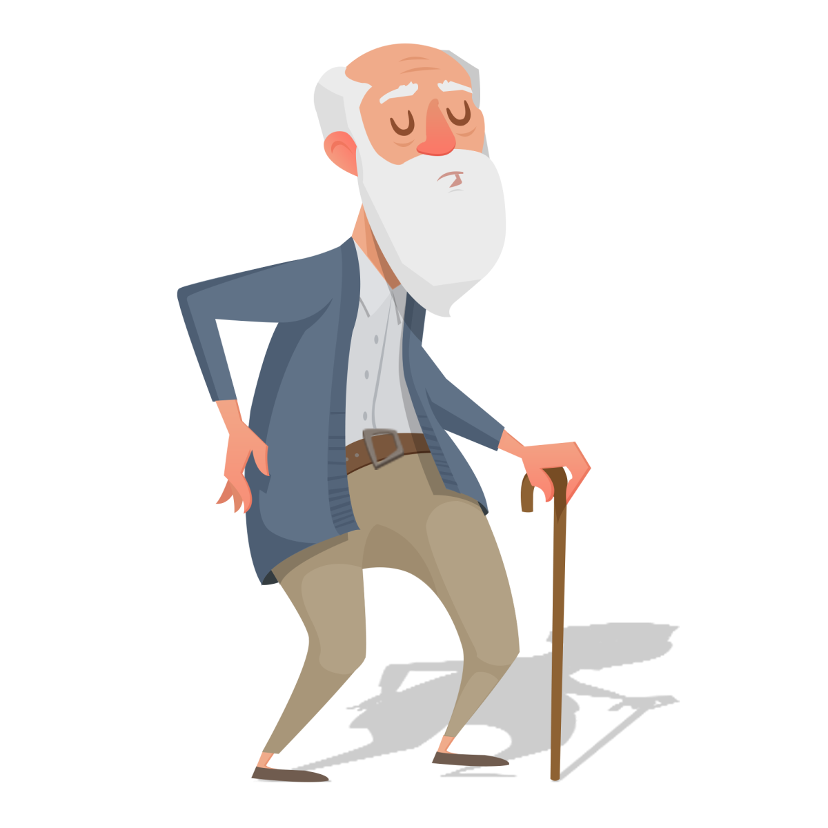 Старичок с палочкой