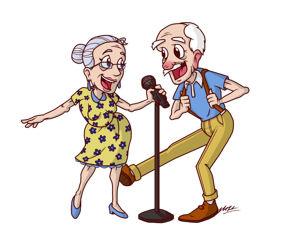 Бабушка и дедушка мультяшные