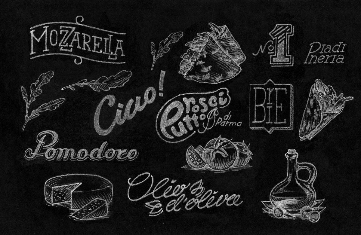 Надписи на меловой доске