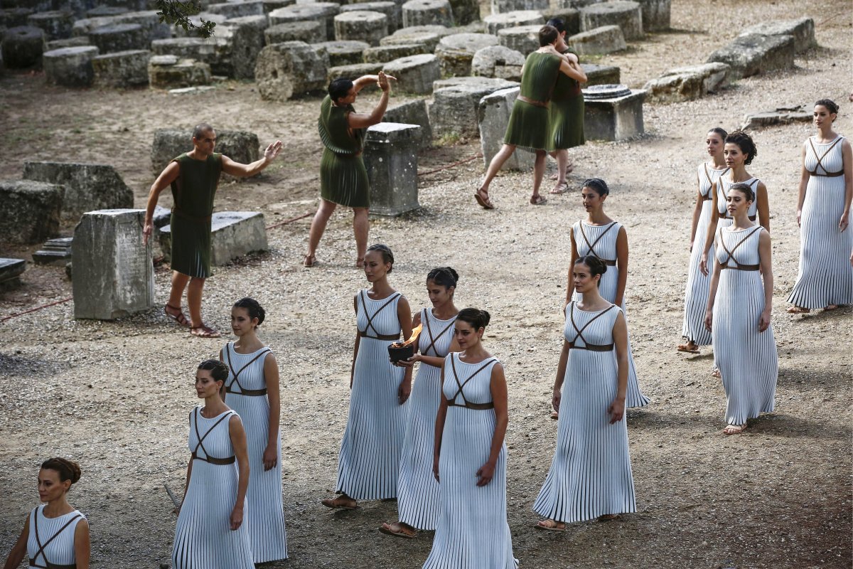 Олимпийские игры Афины зажжение огня