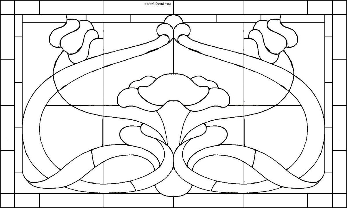 Трафарет для витража для детей