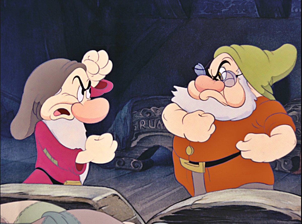 Белоснежка и семь гномов мультфильм 1937 Ворчун