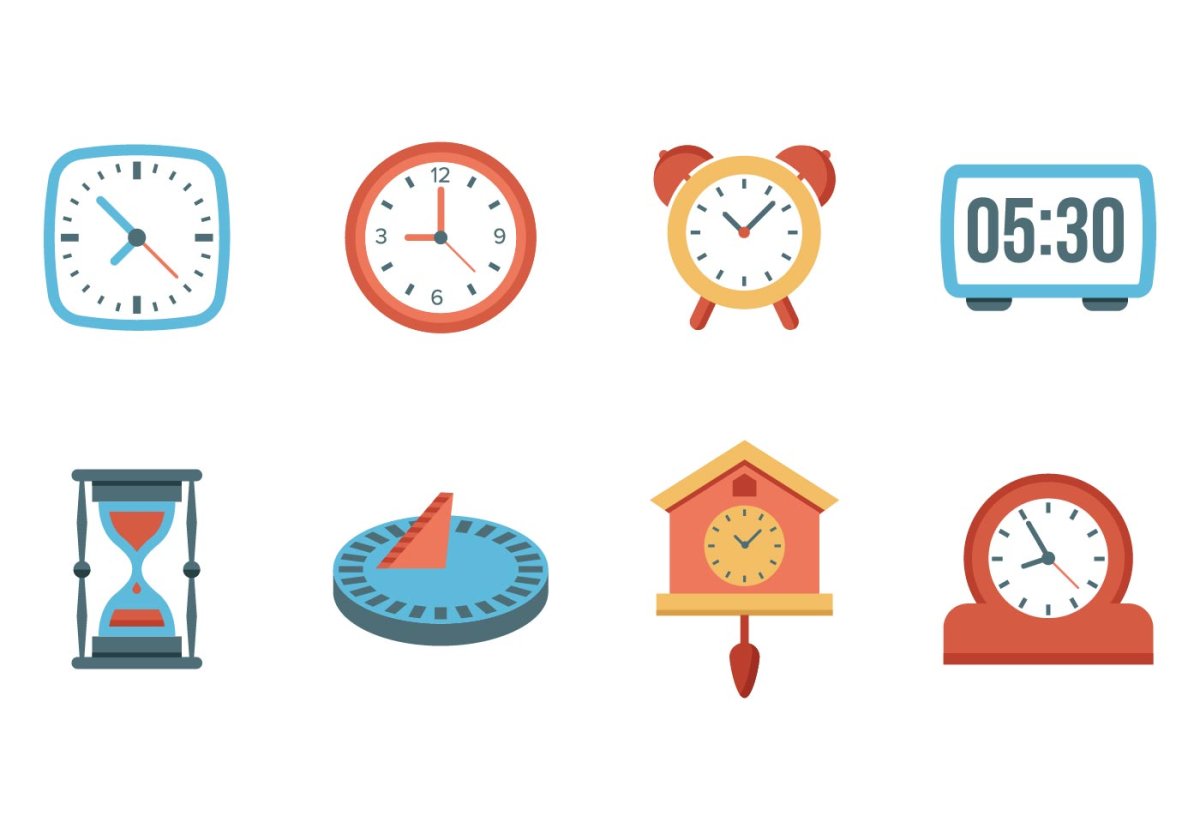 Часы вектор