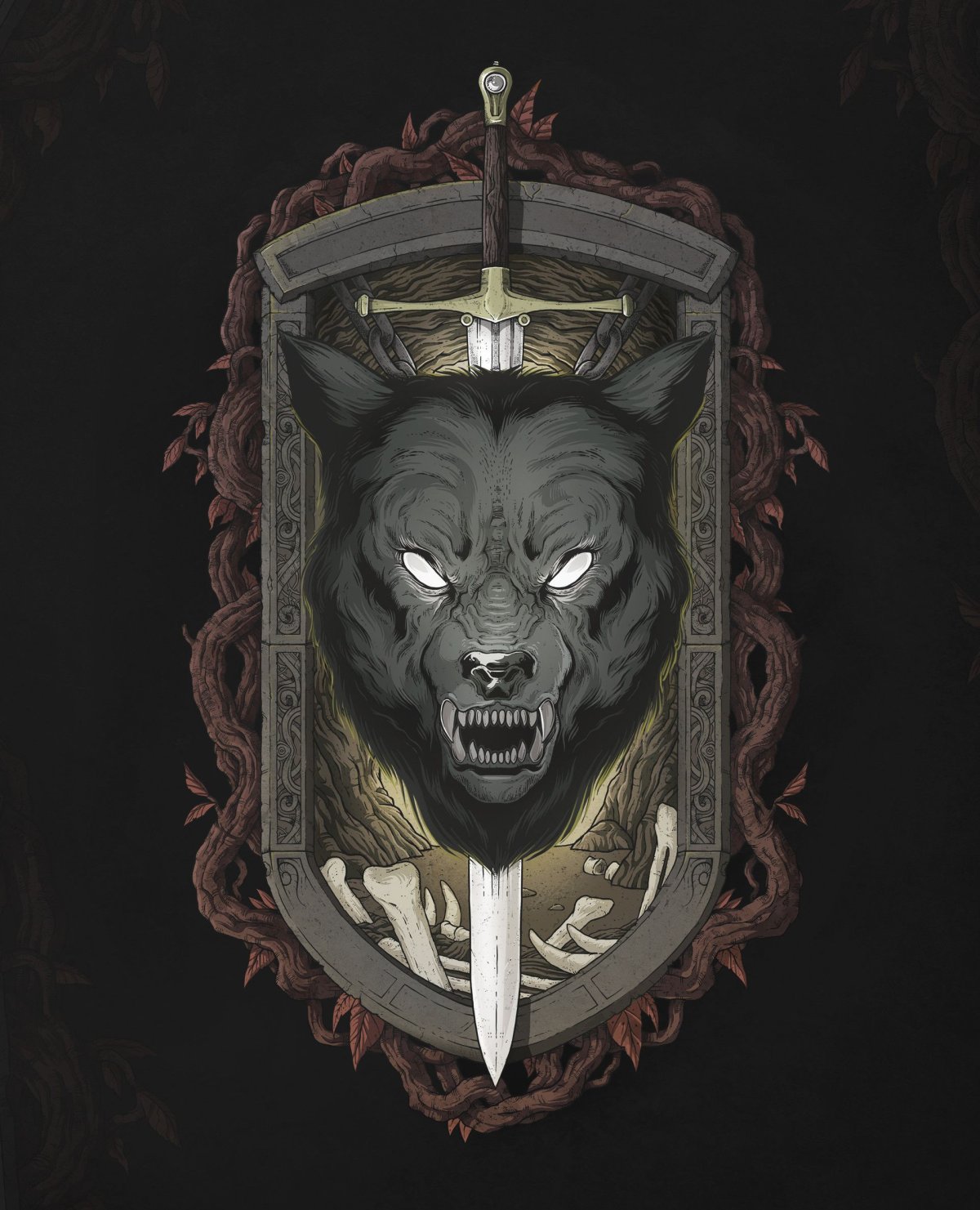 Игра престолов щит Старков