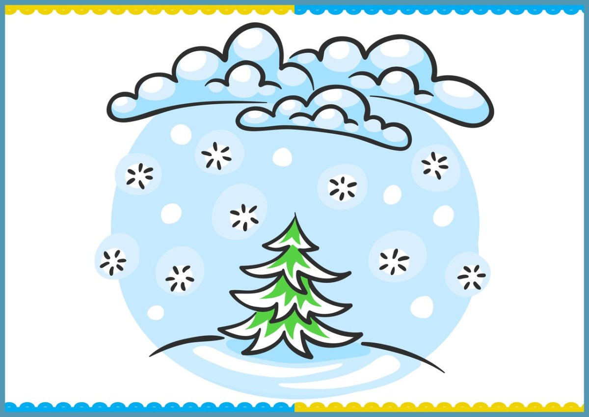 Фон зима и дети для детей