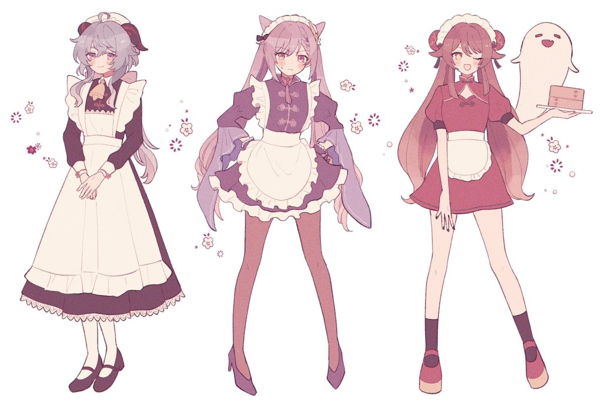 Геншин Импакт в платье горничной