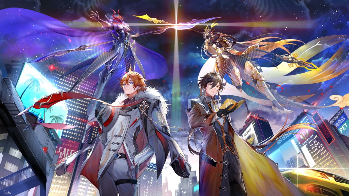 Скарамучча и Тарталья Геншин