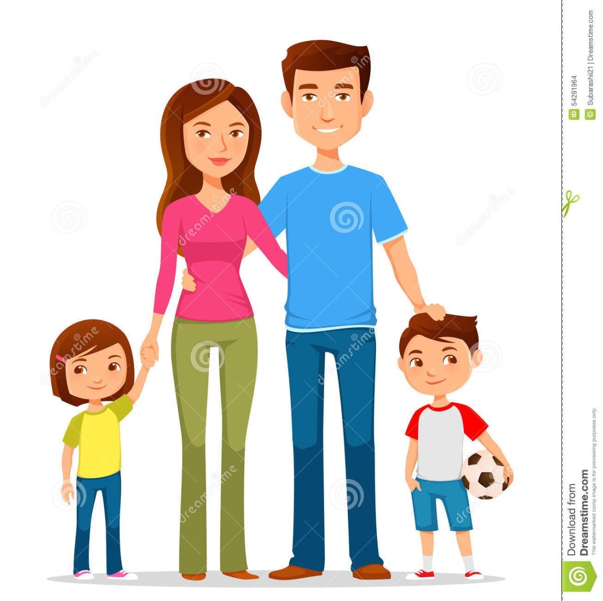 Семья 4 человека рисунок