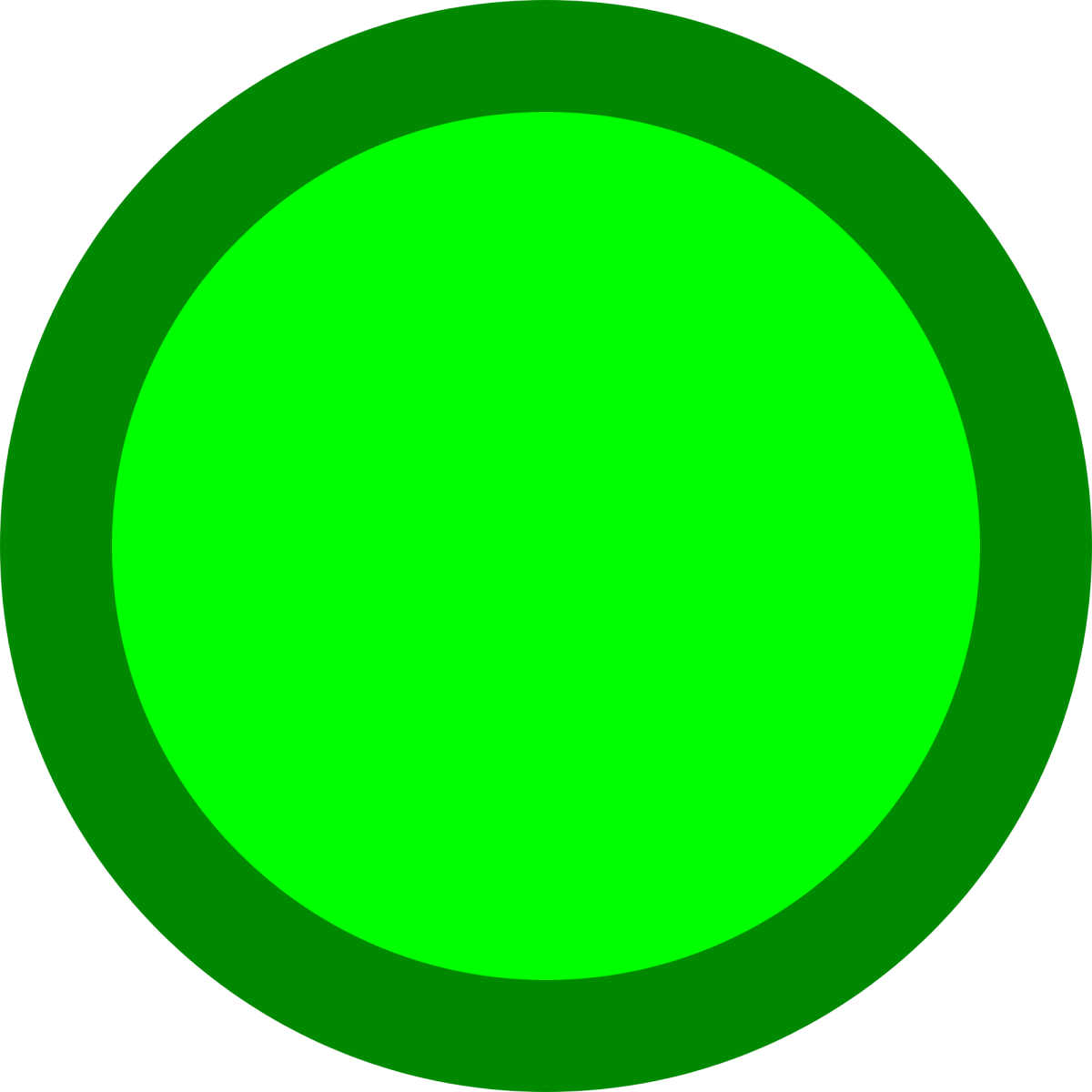 Круг зеленого цвета