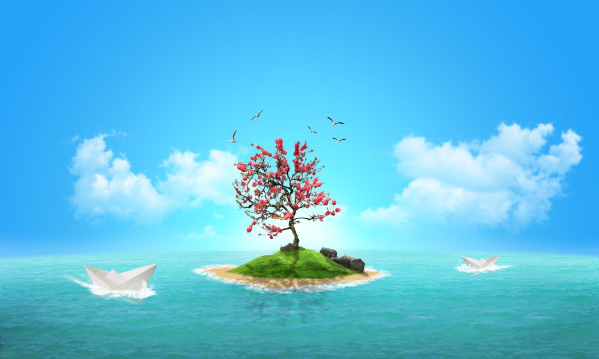 Сказочный остров фон