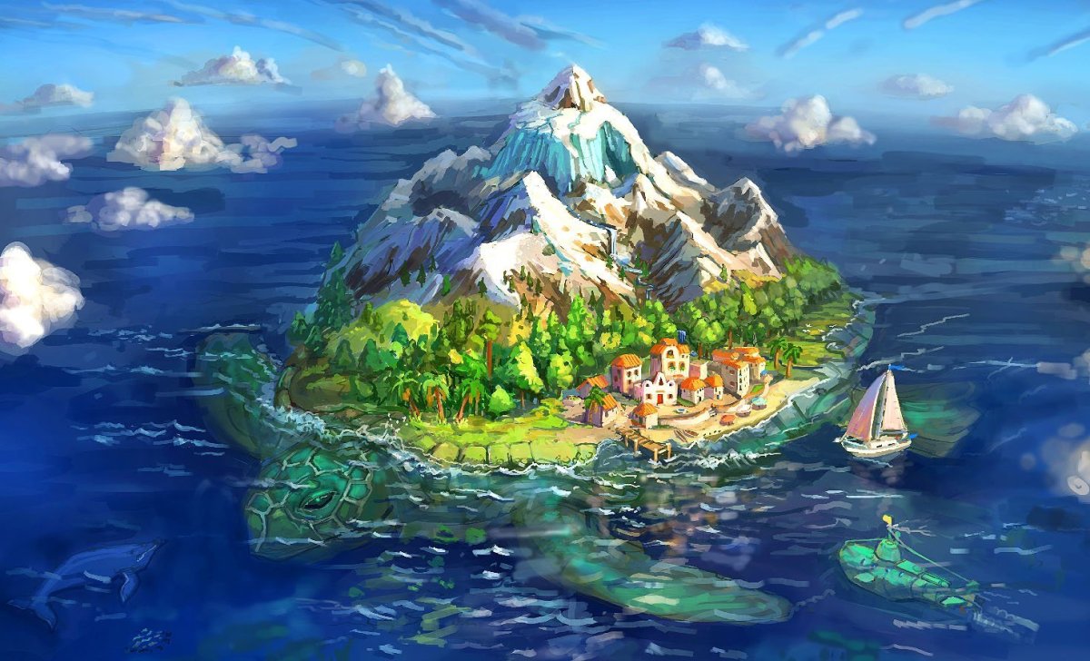 Красивый остров сказочный