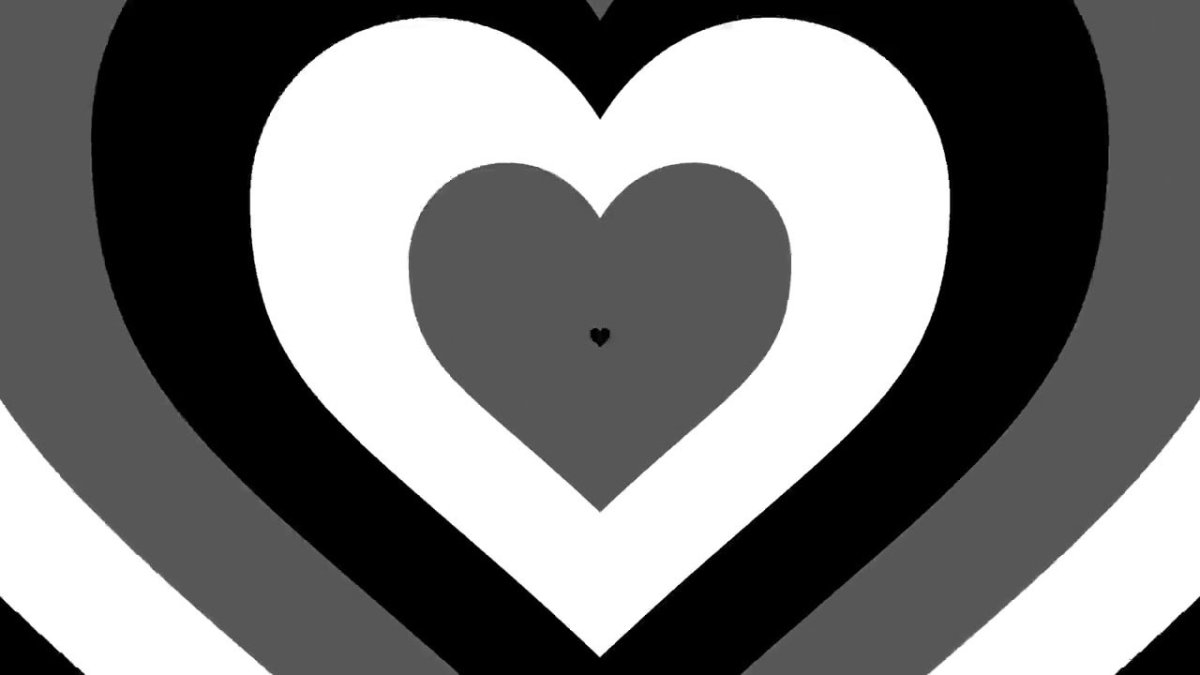 Черно белые сердечки на заднем фоне