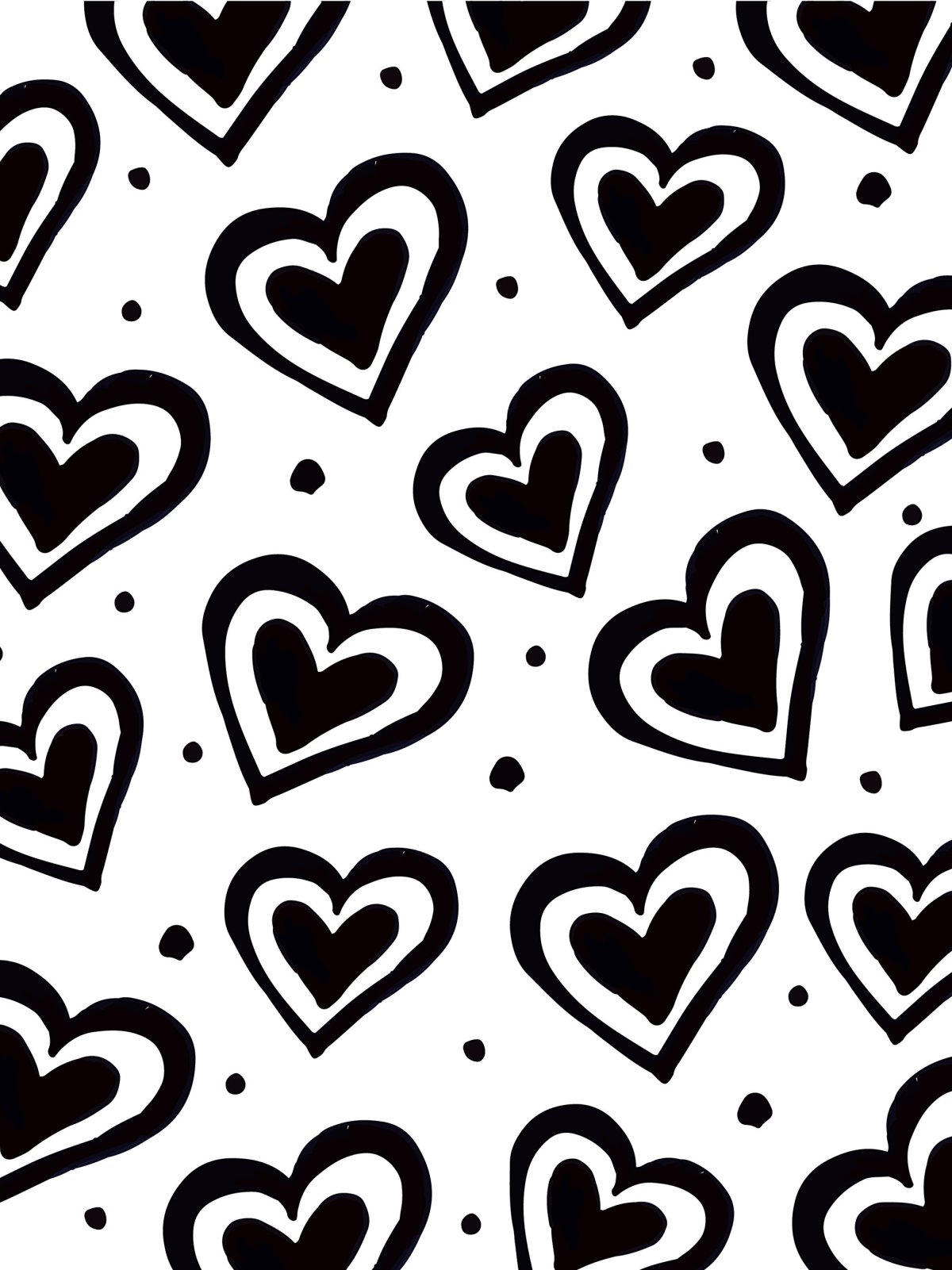 Сердечко чёрно белое