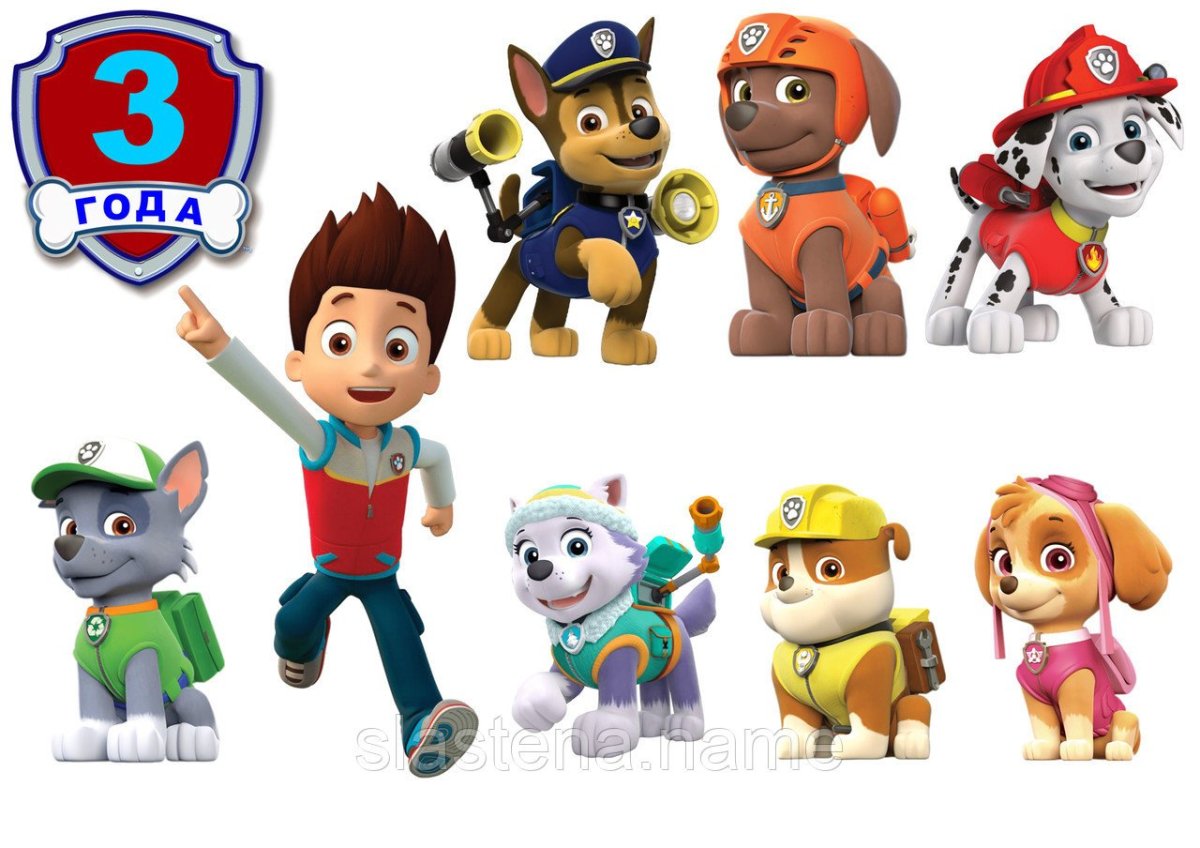 Щенячий патруль сахарная печать a4