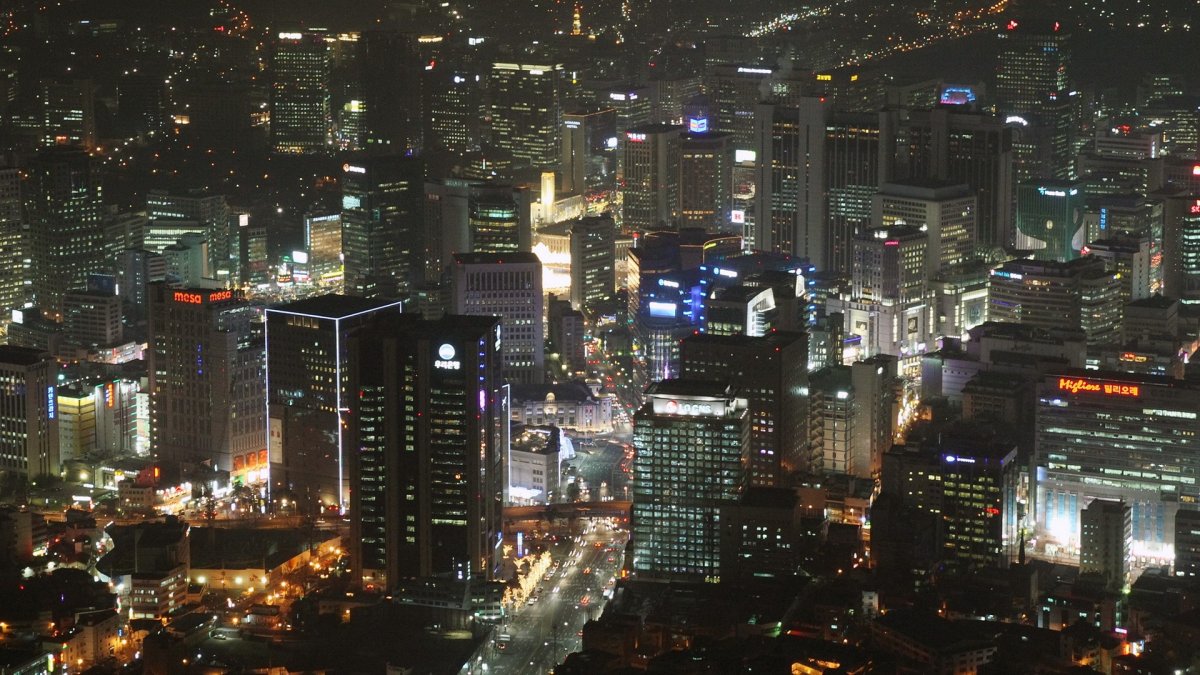 Сеул ночью