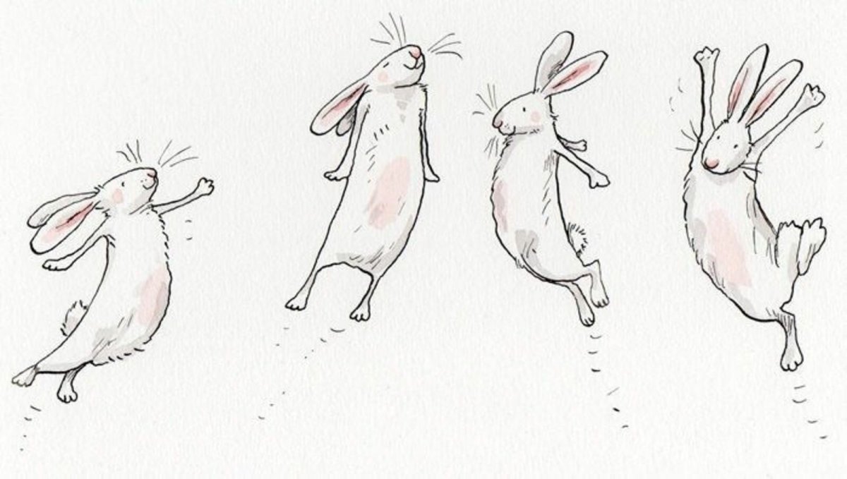 Смешные Рисованные зайцы