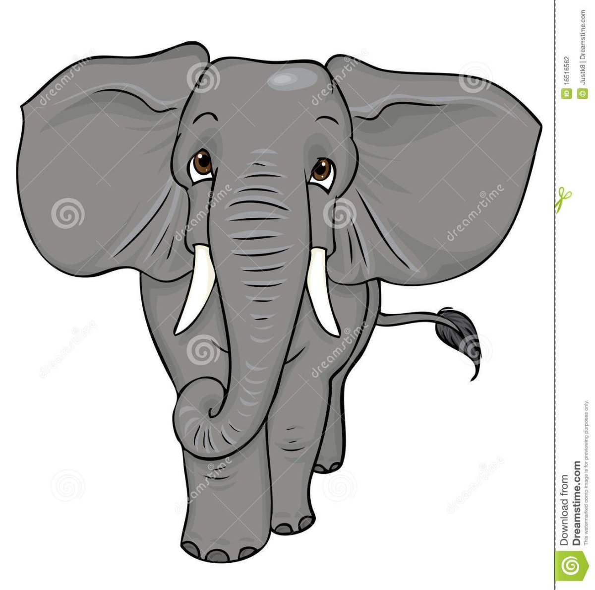 Слон на белом фоне нарисованный