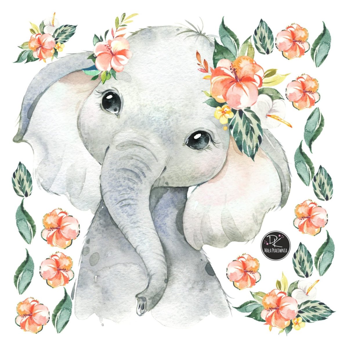 Слоник акварель