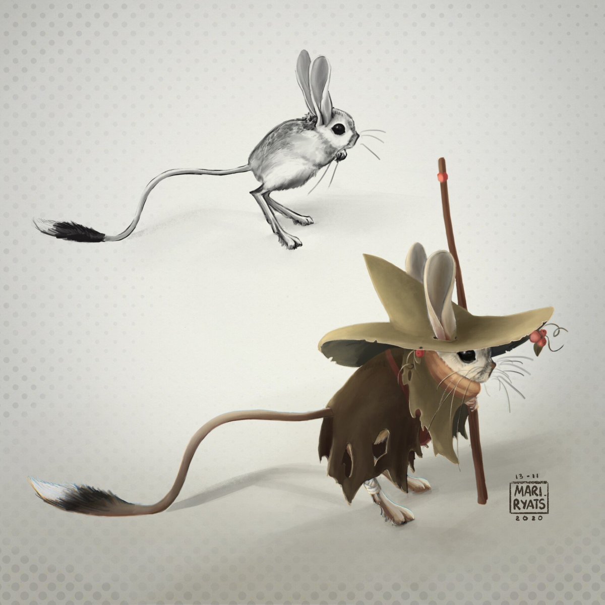 Большой тушканчик раскраска