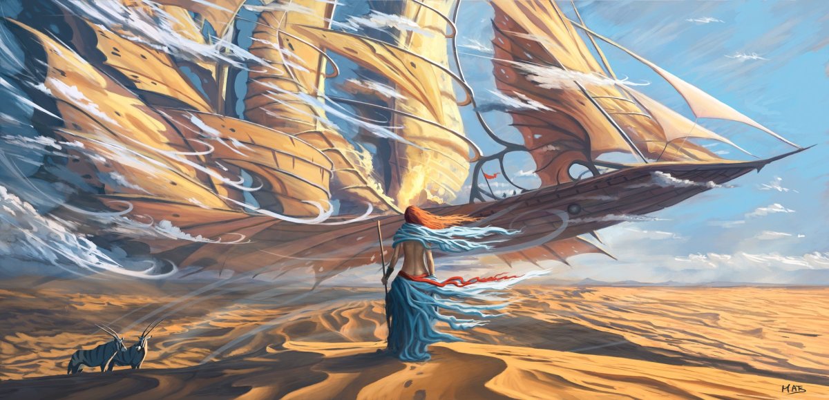 Корабль в пустыне фэнтези