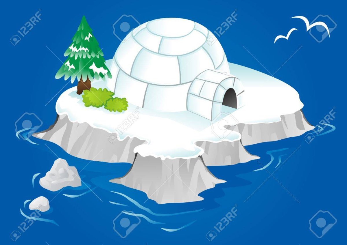 Клипарт Север иглу векторный