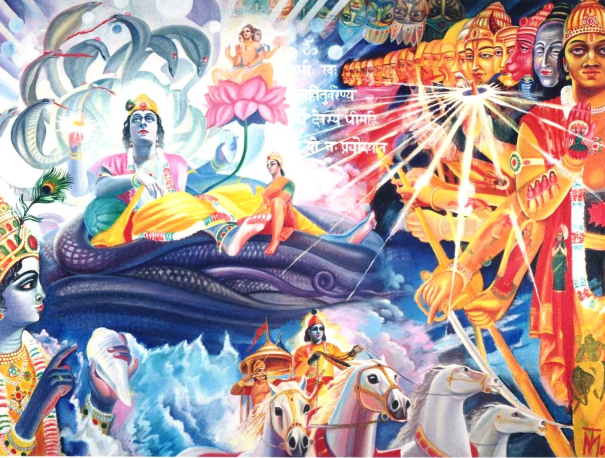 Вселенская форма Кришны, Вишну и Кришна