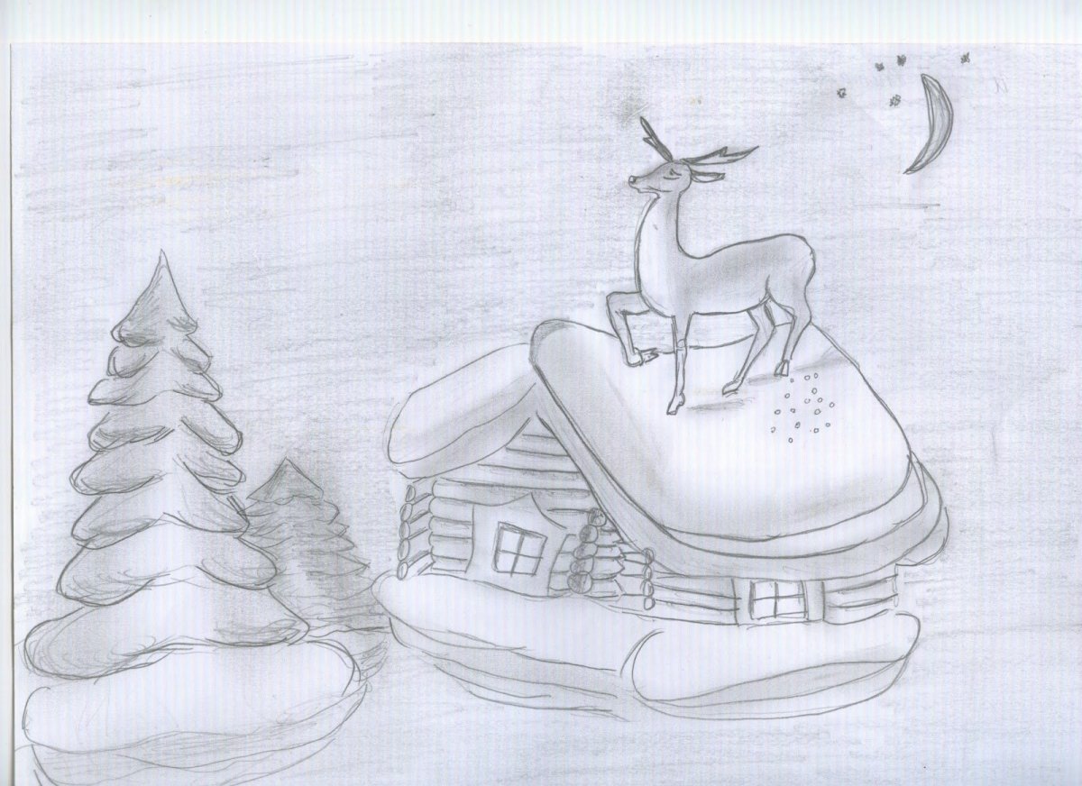 Зимний рисунок легкий