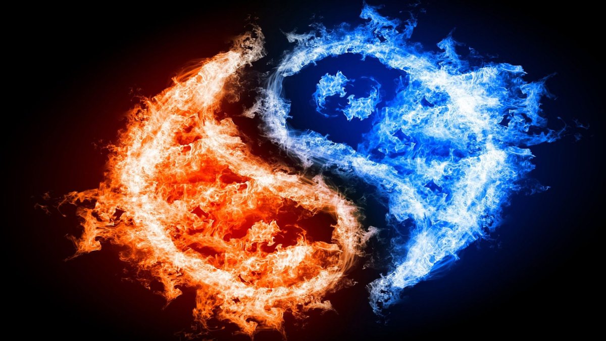 Мужчина и женщина в огне