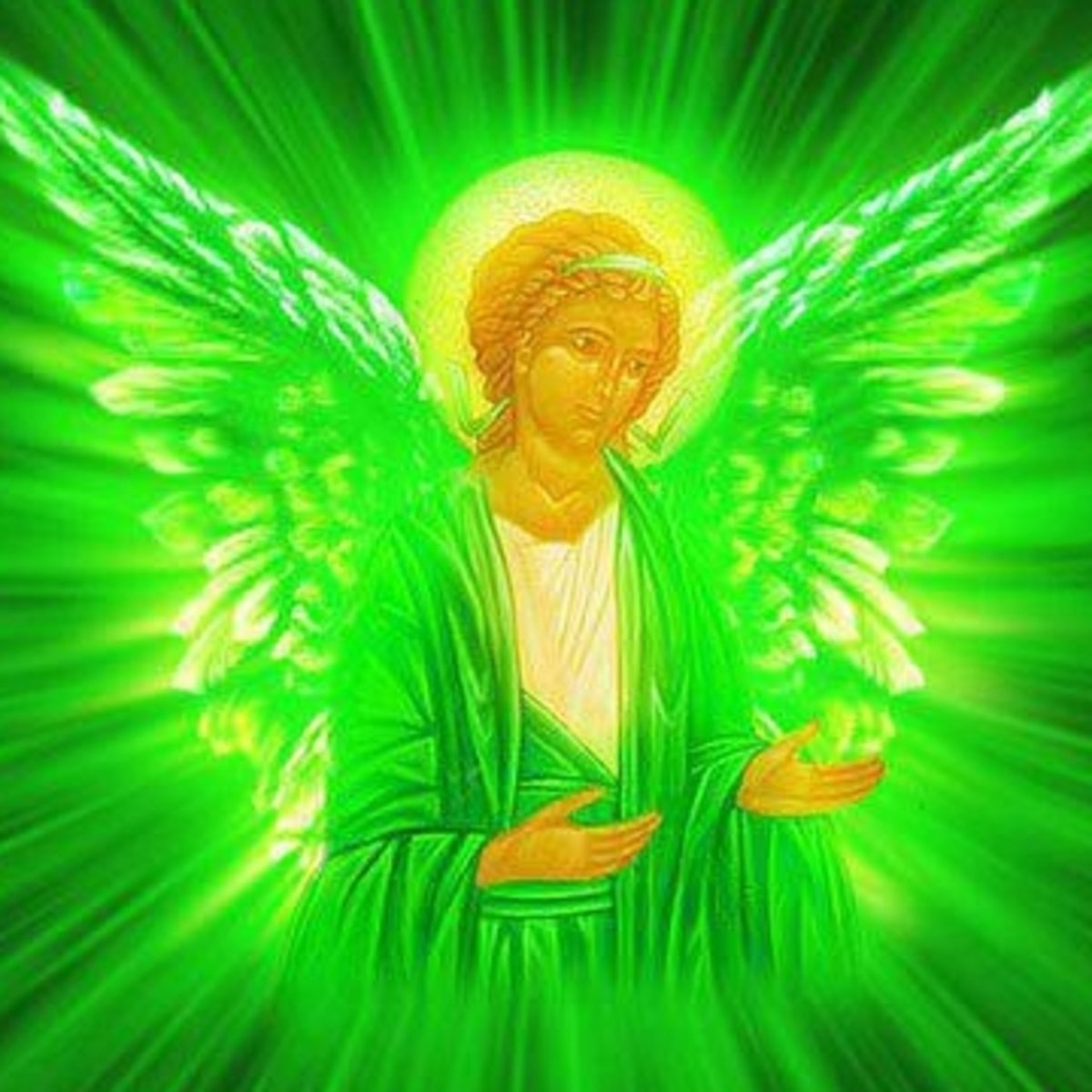 Архангел Рафаил зелёный Луч