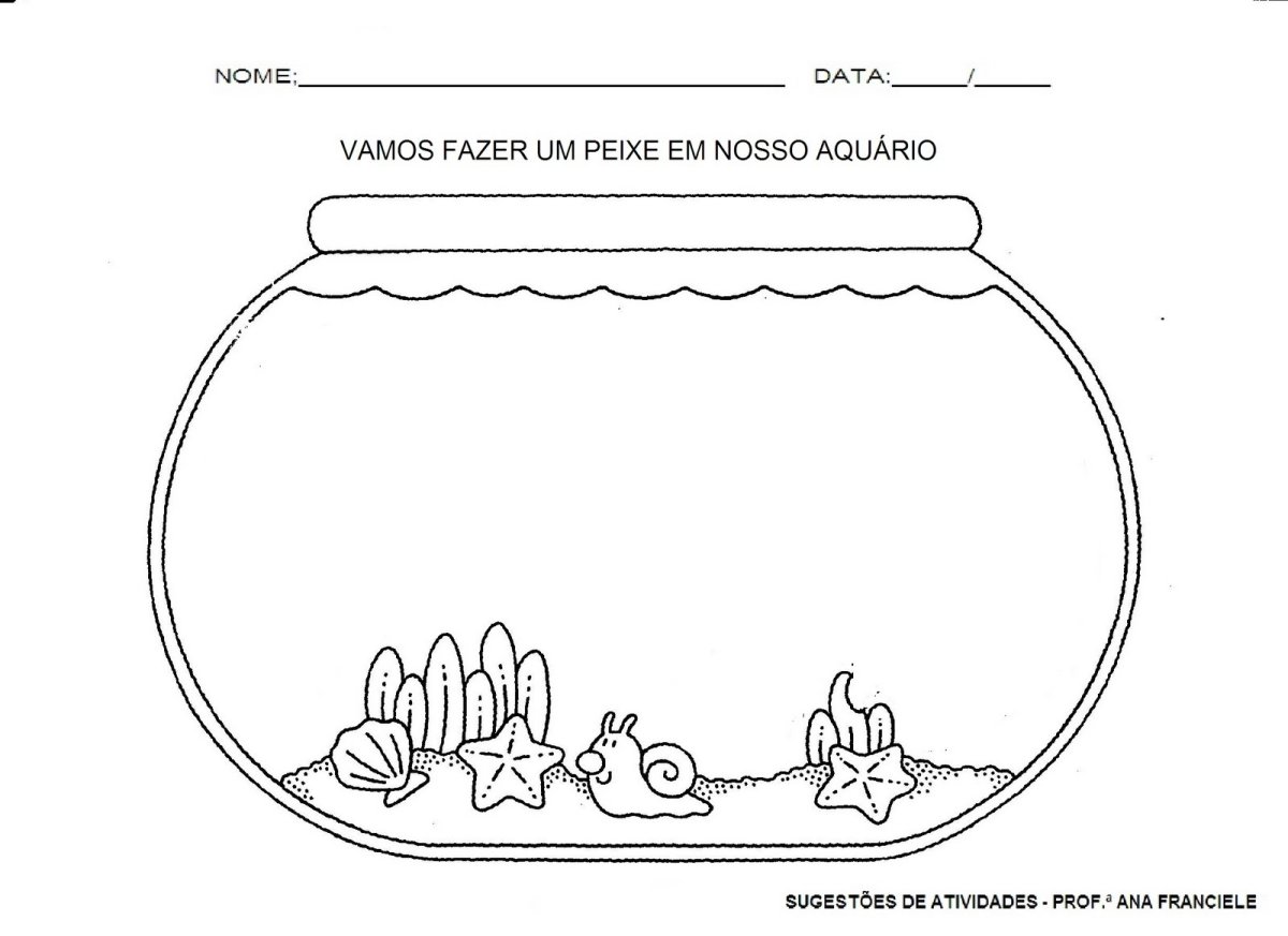 Аквариум для раскрашивания без рыбок