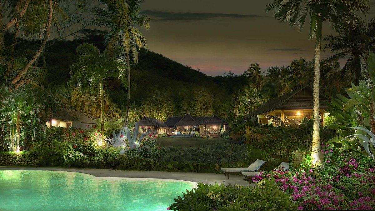 Тропический остров ночью